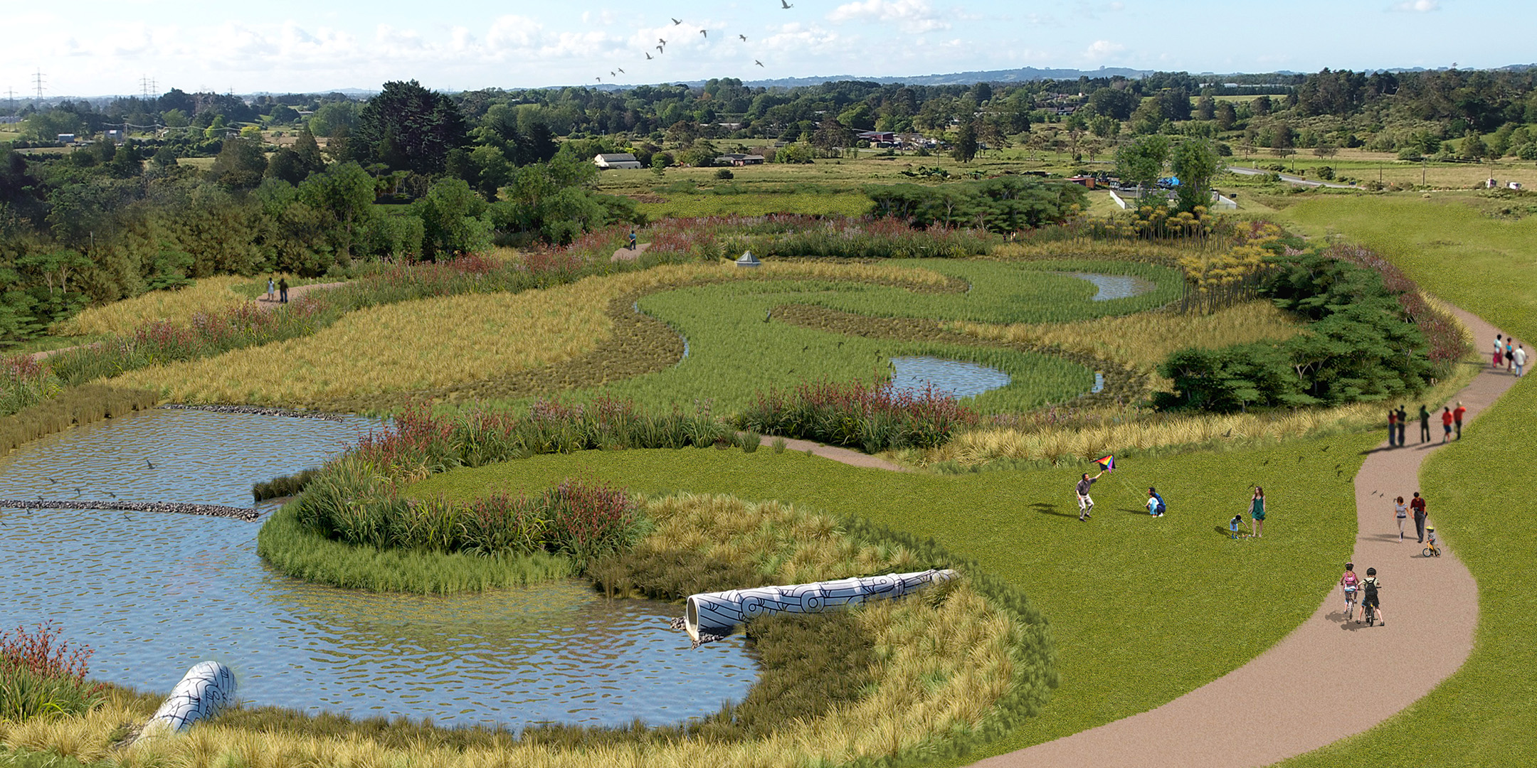 Drury South Crossing Stormwater Wetland One